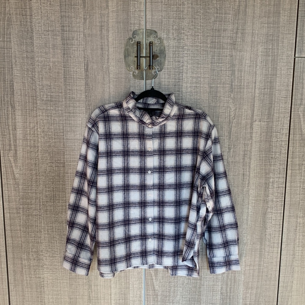 Banana Republic Ruffle Flannel‎ Shirt